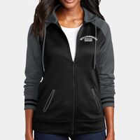 Ladies Sport Wick ® Varsity Fleece Full Zip Hooded Jacket Thumbnail