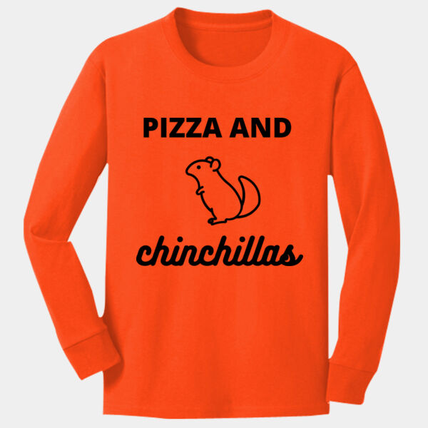 Youth Pizza and Chinchillas Long Sleeve Thumbnail
